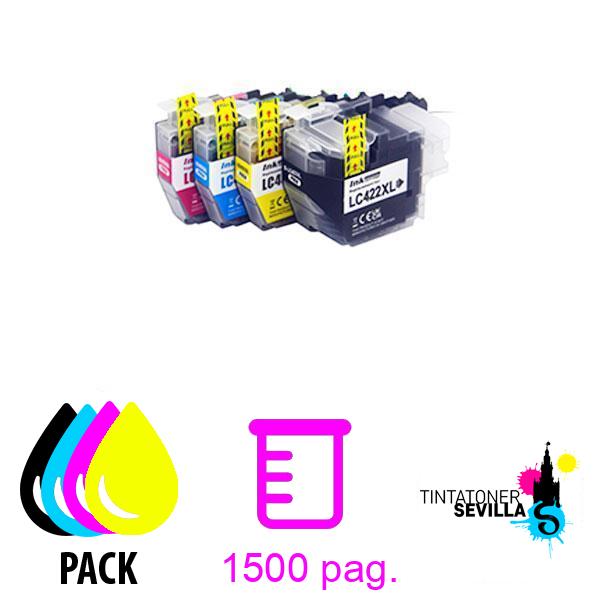 Cartucho Compatible Pack x4 Brother LC-422XL
