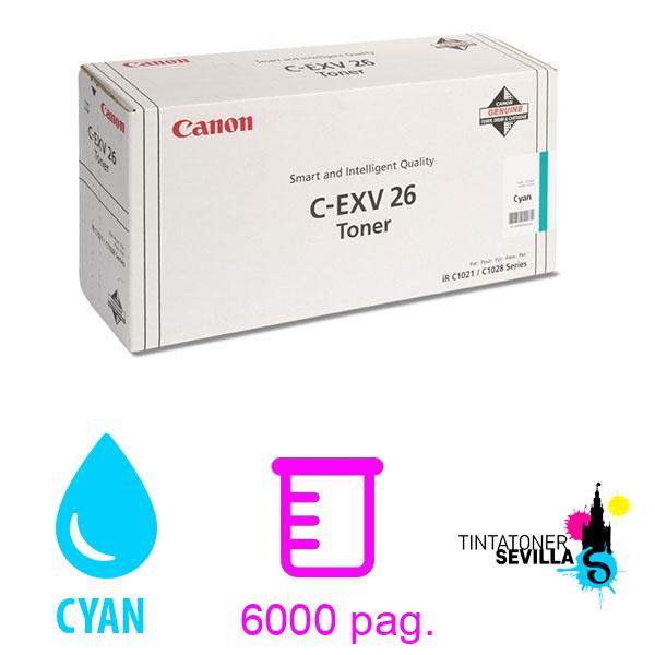 Tóner Original Canon CEXV26 Cyan 1659B006