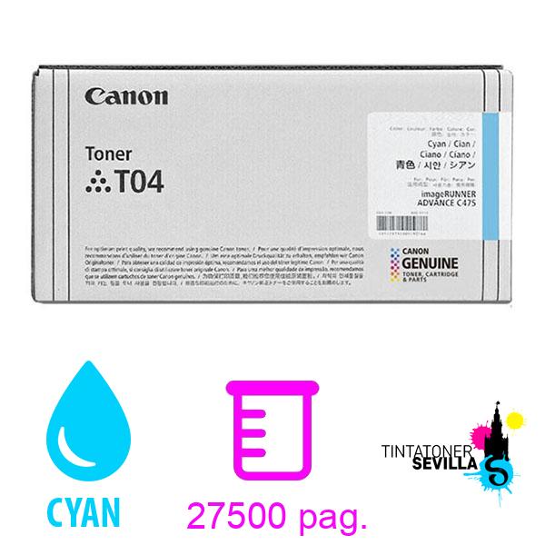 Original Tóner Canon T04 Cyan 2979c001