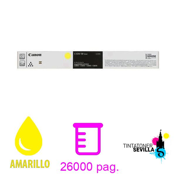 Tóner Original Canon C-EXV58L Amarillo 3769C002