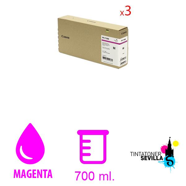 Original pack 3 Cartucho Canon PFI-710 Magenta (2356c003)