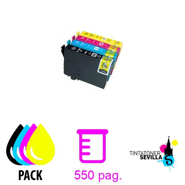 Imagen del producto Pack de 4 Cartuchos de Tinta Compatibles Epson 502XL para Impresoras XP y WF