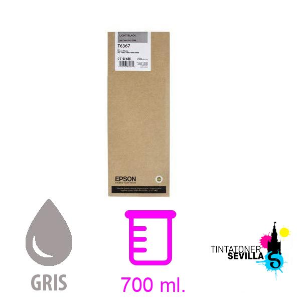 Original Cartucho Epson T6367 Gris/Negro Light C13T636700