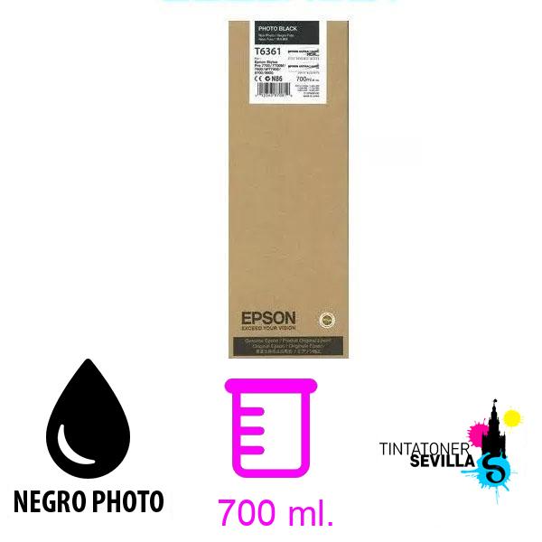 Original Cartucho Epson T6361 Negro Foto C13T636100
