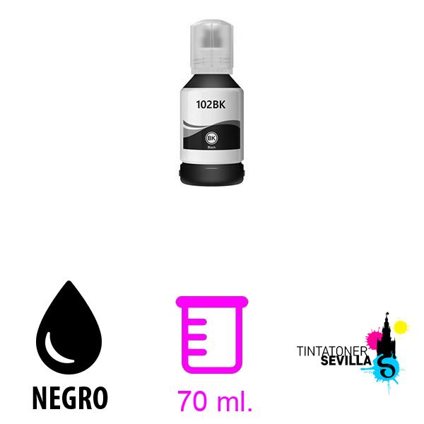 Compatible botella Epson 102/103/104/107/T6641/T6731 Negro C13T03R140