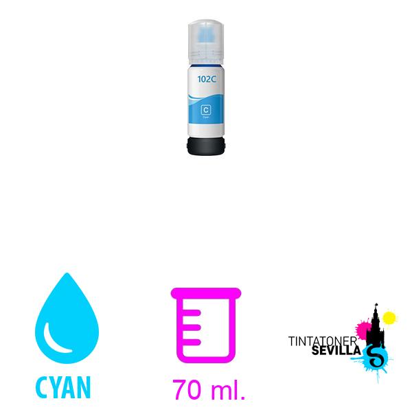 Compatible botella Epson 102/103/104/107/T6641/T6731 Cyan