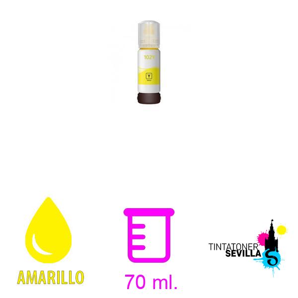 Compatible botella Epson 102/103/104/107/T6641/T6731 Amarillo C13T03R140