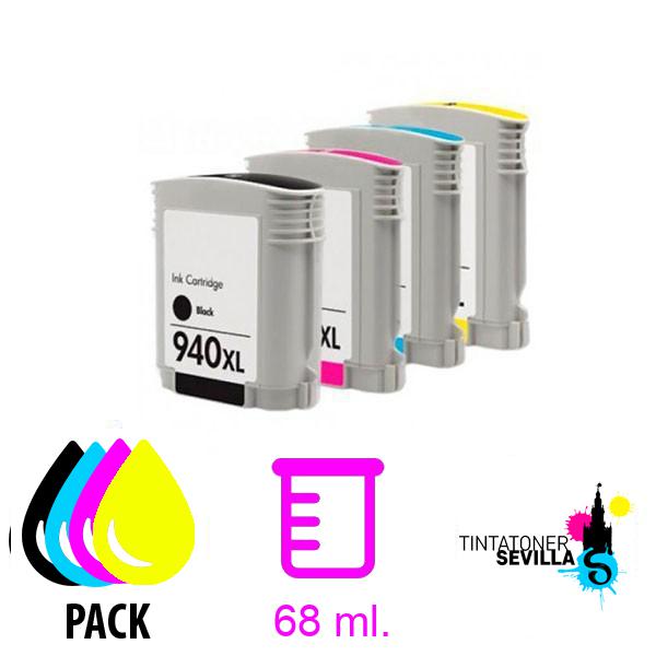 Pack 4 Cartuchos Compatibles HP 940XL