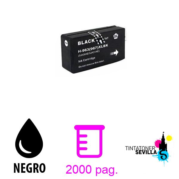 Cartucho Compatible HP 963XL Negro 3JA30AE / 3JA26AE
