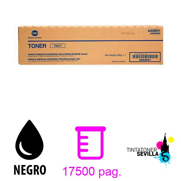 Tóner Original Konica Minolta Bizhub 223 / Bizhub 283 Negro A202031 / A202051 / TN217 / TN-217