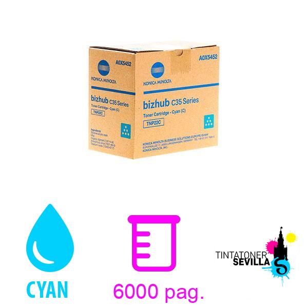 Imagen del producto Tóner Original Konica-Minolta TNP-22 Cyan (A0X5452)