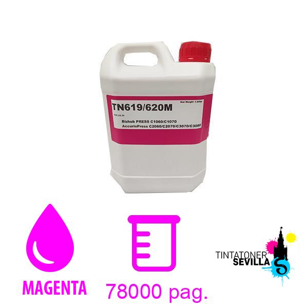 Botella de polvo Konica Minolta TN619/TN620 Magenta A3VX353/A3VX351