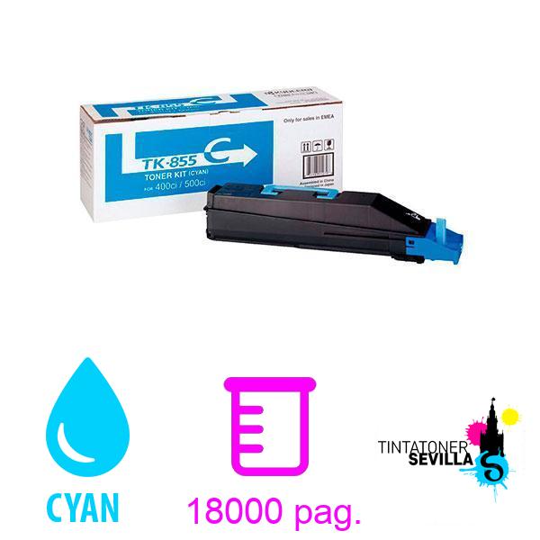 Imagen del producto Tóner Compatible Kyocera TK855 Cyan 1T02H7CEU0 TK-855