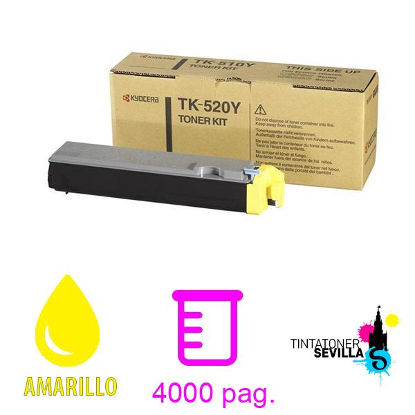 Original Tóner Kyocera TK520 Amarillo 1T02HJAEU0