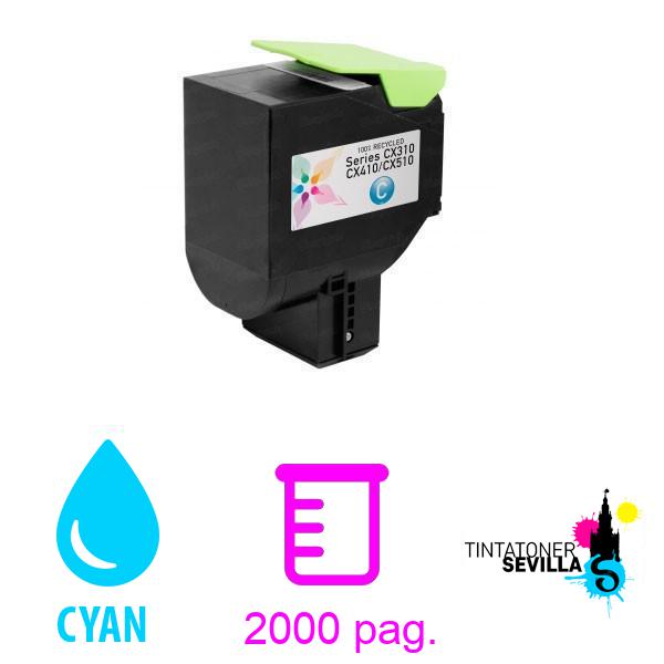 Tóner Compatible Lexmark Cian 80C2SC0/802SC (CX310/CX410/CX510)