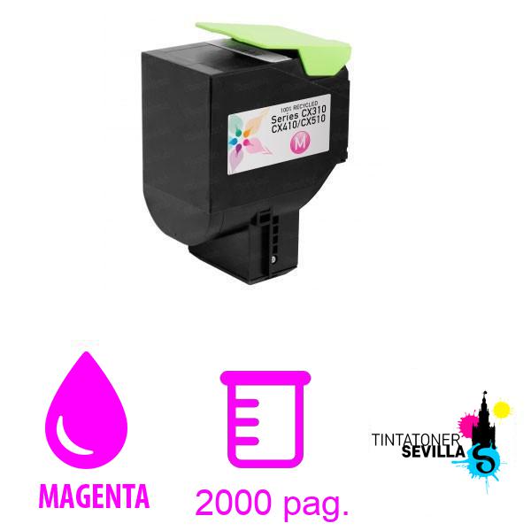 Tóner Compatible Lexmark Magenta 80C2SM0/802SM (CX310/CX410/CX510)