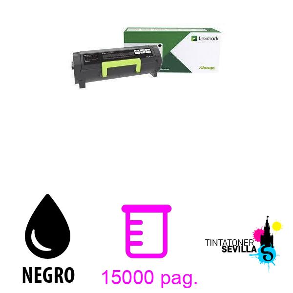 Original Tóner Lexmark MS725 MS821 MS822 MS823 MS825 MS826 MX721 MX722 MX822 MX826 (58D2H0E) Negro 15000 paginas