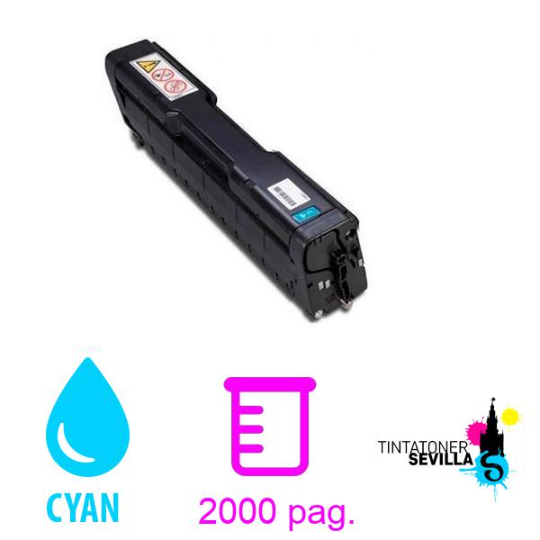 Tóner Compatible Ricoh Aficio SP-C220 / SP-C221 / SP-C222 / SP-C240 Cyan 406097