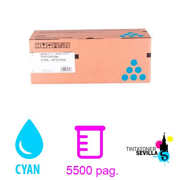 Tóner Original Ricoh SPC-310 Cyan 407637 - 406480