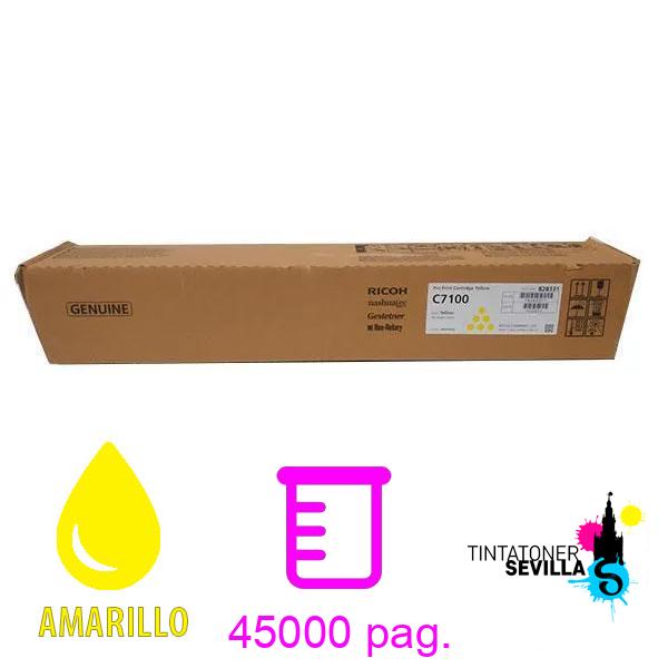 Tóner Original Ricoh Aficio C7100 Amarillo 828331