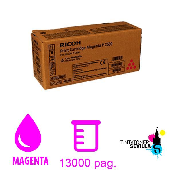Tóner Original Ricoh P-C600 Magenta 408316
