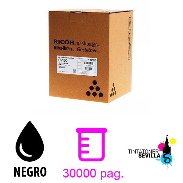 Tóner Original Ricoh Pro C5100 / C5110 Negro 828402