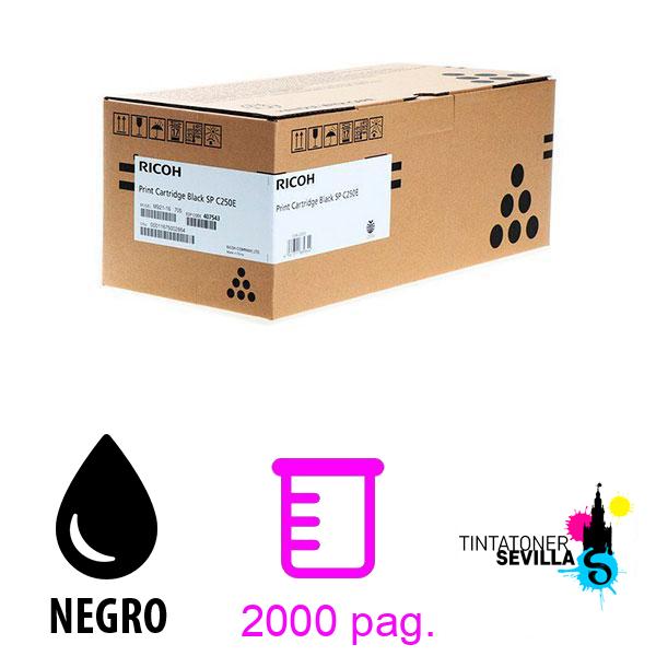 Tóner Original Ricoh SP-C250H / C260 Negro 407543