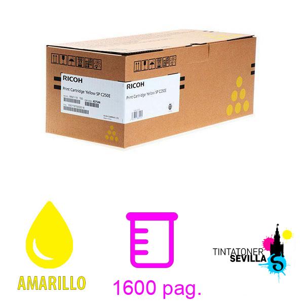 Tóner Original Ricoh SP-C250H / C260 Amarillo 407546