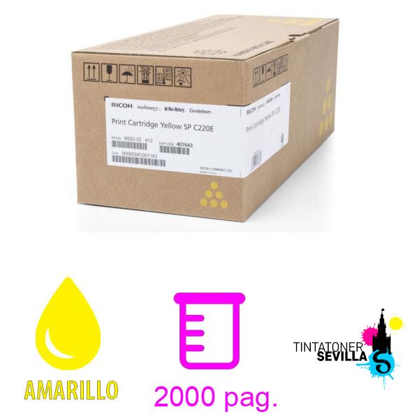 Tóner Original Ricoh SP-C220E Amarillo