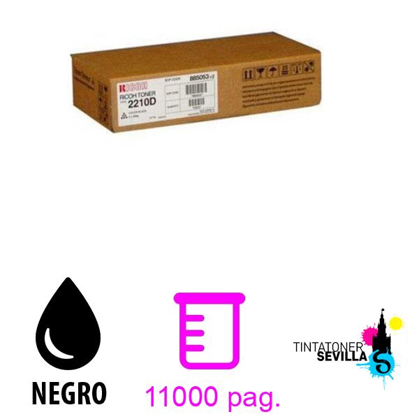 Original Pack 2 Tóner Ricoh Type 2210D 885053 Negro