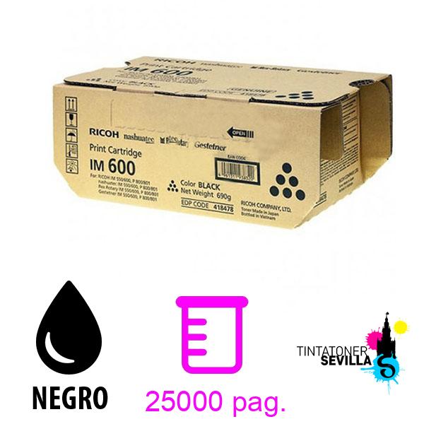 Original Tóner Ricoh IM600 Negro