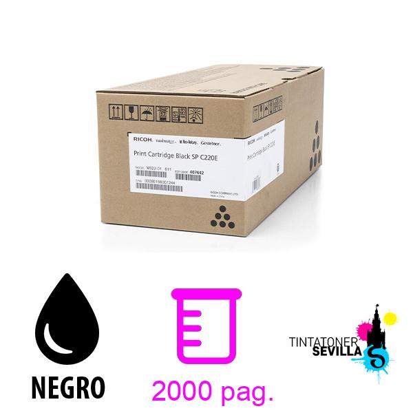 Tóner Original Ricoh SP-C220E 407642 Negro