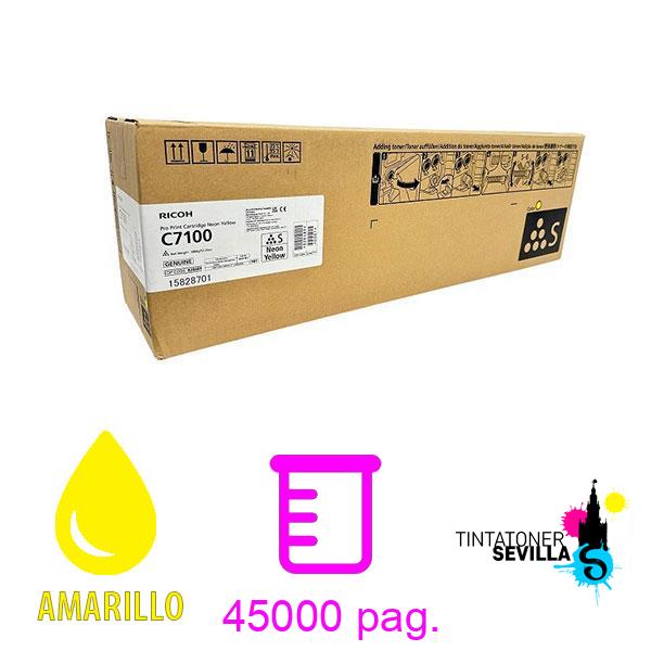 Original Tóner Ricoh Pro C7100 Amarillo Neon 828489