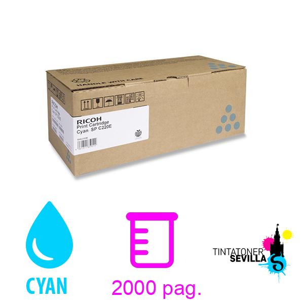 Tóner Original Ricoh SP-C220E Cyan