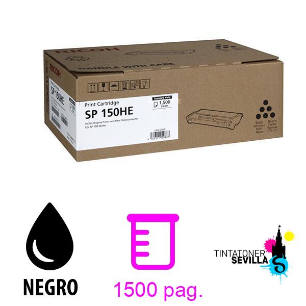 Original Tóner Ricoh SP-150HE Negro 408010