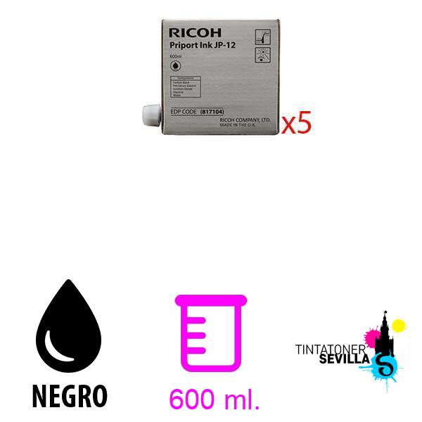 Original pack Tóner ricoh JP12 ( 5 uds) 817104 Negro