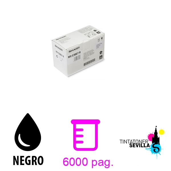 Tóner Original Sharp MX-C30GTB Negro