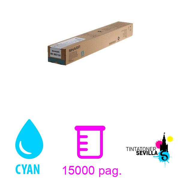 Tóner Original Sharp MX36GT Cyan