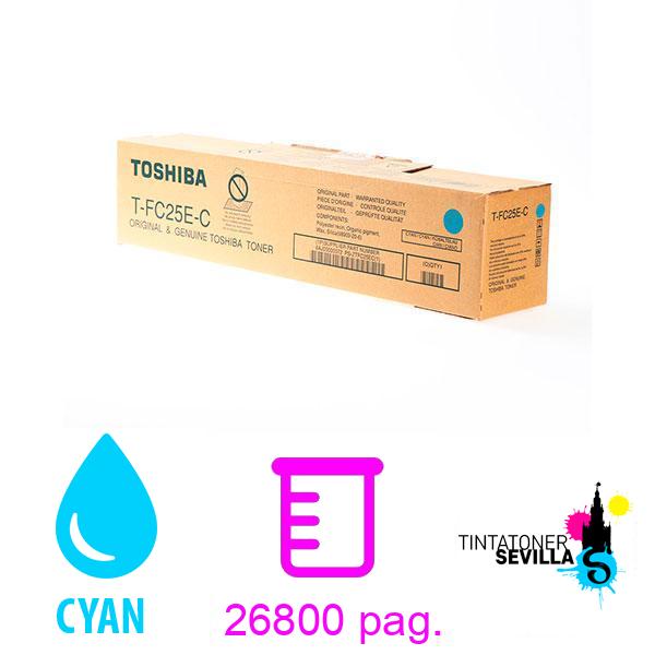 Tóner Original Toshiba T-FC25EK Cyan 6AJ00000272