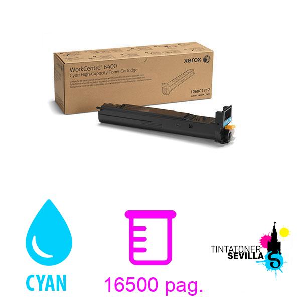 Imagen del producto Tóner Original Xerox WorkCentre 6400 Cyan 106R01317